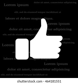 thumb up icon, vector illustration