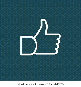 thumb up icon, vector illustration