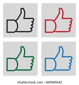 thumb up icon, vector illustration