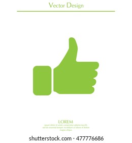 thumb up icon, vector illustration