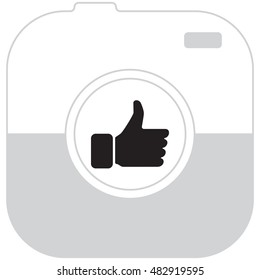 thumb up icon, vector illustration