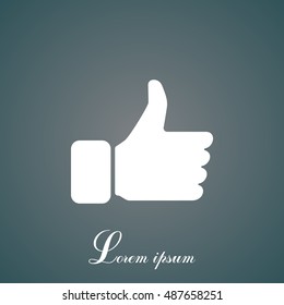 thumb up icon, vector illustration