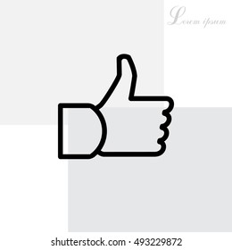 thumb up icon, vector illustration