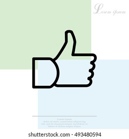 thumb up icon, vector illustration