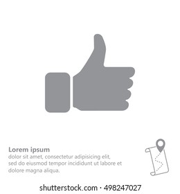 thumb up icon, vector illustration