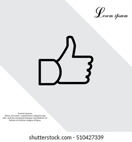thumb up icon, vector illustration