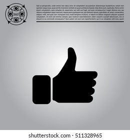 thumb up icon, vector illustration