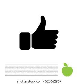thumb up icon, vector illustration