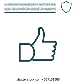 thumb up icon, vector illustration