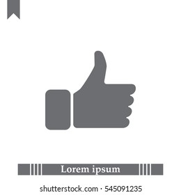 thumb up icon, vector illustration
