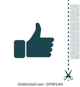 thumb up icon, vector illustration