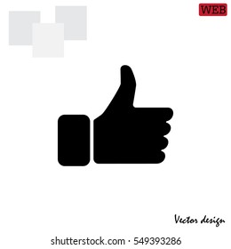 thumb up icon, vector illustration