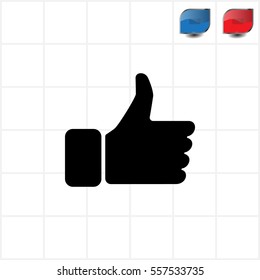 thumb up icon, vector illustration