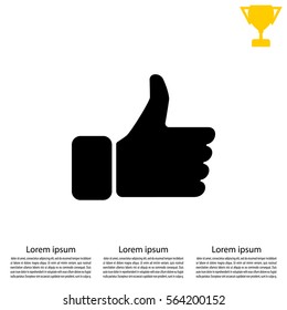 thumb up icon, vector illustration