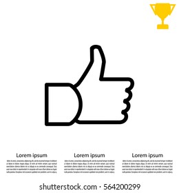 thumb up icon, vector illustration