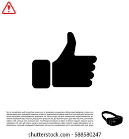 thumb up icon, vector illustration
