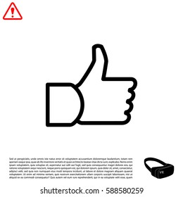 thumb up icon, vector illustration