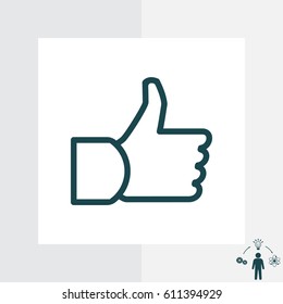 thumb up icon, vector illustration