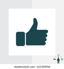 thumb up icon, vector illustration