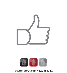 thumb up icon, vector illustration