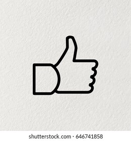 thumb up icon, vector illustration
