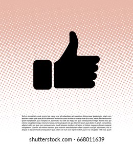 thumb up icon, vector illustration