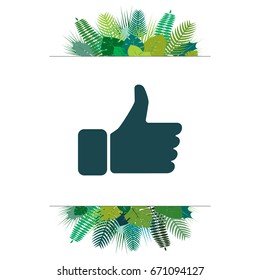 thumb up icon, vector illustration
