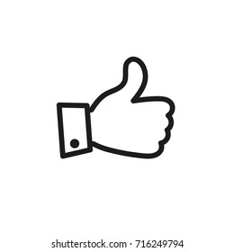thumb up icon, vector illustration