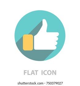 thumb up icon, vector illustration