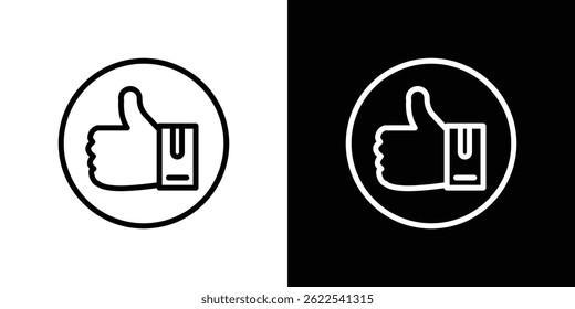 Pulgar hacia arriba icono Ilustración vectorial EPS