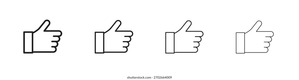 Thumb up icon vector illustration. EPS 10 editable vector.