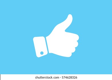 thumb up icon vector illustration eps10. Isolated badges for website or app - stock infographics.