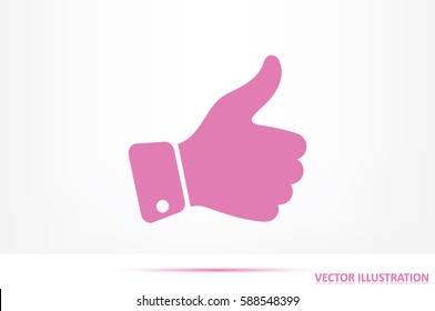 thumb up icon vector illustration eps10. Isolated badges for website or app - stock infographics