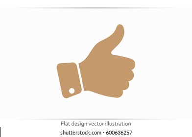 thumb up icon vector illustration eps10. Isolated badges for website or app - stock infographics