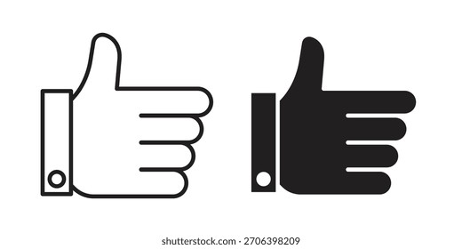 Thumb up icon vector illustration. Flat design. Graphic design vector symbols.