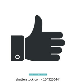 thumb up icon vector illustration logo template for many purpose. Isolated on white background.