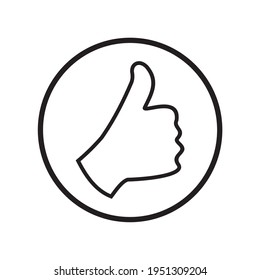 Thumb up icon vector illustration sign