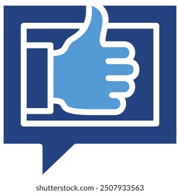 Daumen hoch Symbol, Vektorgrafik-Symbol, Symbolhintergrund