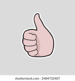 Thumb Up Icon Vector Illustration Transparent Background