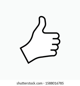 Thumb Icon - Vector, Like / Yes Sign & Symbol for Design, Presentation, Website or Apps Elements.