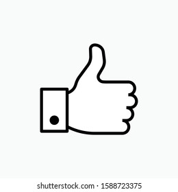 Thumb Icon - Vector, Like / Yes Sign & Symbol for Design, Presentation, Website or Apps Elements.