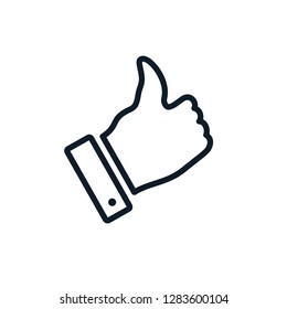 Thumb icon vector logo template