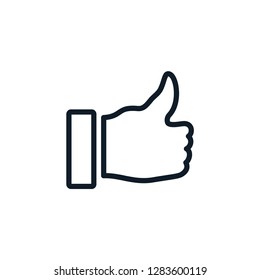 Thumb icon vector logo template