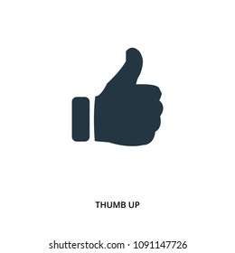 Thumb up icon in vector. Magnifying glass sign. Flat style icon design. UI. Vector illustration of thumb up icon.