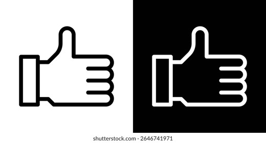 Thumb up icon vector simple element illustration editable