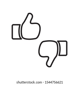 plantilla de símbolo vectorial de icono de pulgar