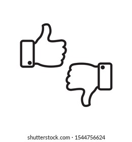 thumb icon vector symbol template