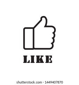 thumb icon vector in trendy flat design