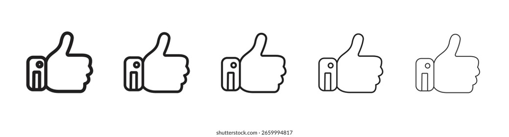 Icono del pulgar para arriba para su diseño del Sitio web, logotipo, App, interfaz de usuario.