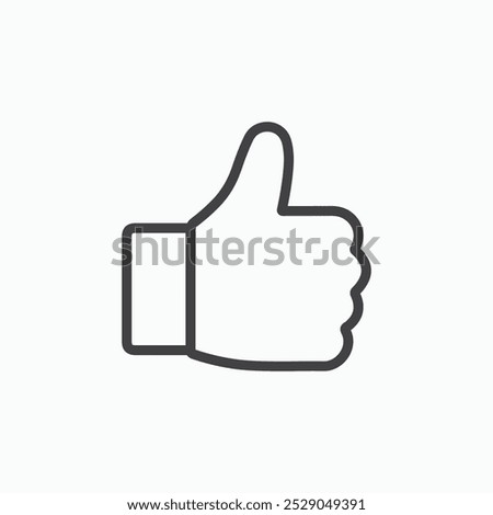 Thumb icons set. filled and line illustration